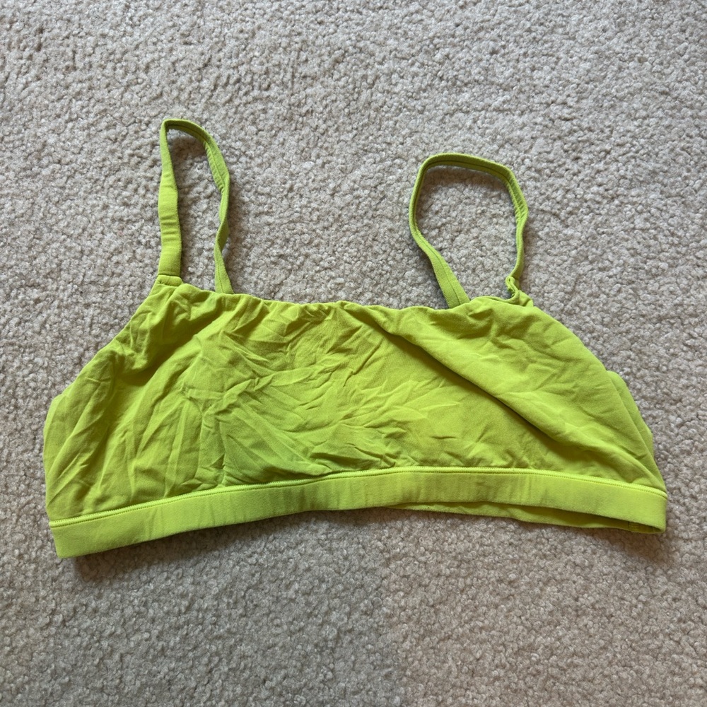 SKIMS Neon Green Minimalist Bralett